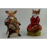 Royal Stratford limited edition figures Fox and Pig (2)