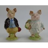 Beswick Beatrix Potter figures Pigling Bland and Little Pig Robinson both BP2 (2)