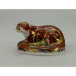 Royal Crown Derby Paperweight of Otter,