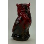 Royal Doulton veined flambe model of an owl, height 28.