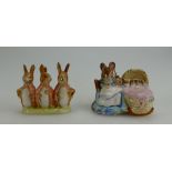 Beswick Beatrix Potter figures Hunca Munca and Flopsy,