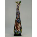 Moorcroft vase decorated in the Cat Nap design,