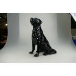 Beswick large fireside black labrador dog 2314