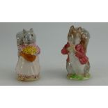 Beswick Beatrix Potter figures Goody Tiptoes and Timmy Tiptoes both BP2 (2)