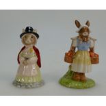 Royal Doulton Bunnykins figures Welsh Lady DB172 and Dutch DB274 limited edition for UKI ceramics