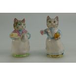 Beswick Beatrix Potter figures Ribby and Tabitha Twitchit both BP2 (2)