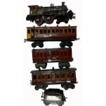 1920's Bing 4-4-0 1 gauge Electric Windcutter tin plate locomotive complete with tender,