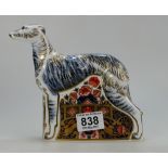 Royal Crown Derby Ltd edition figure Lurcher, with cert and artist signature to base