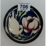 Moorcroft Talwin 780 design, pin tray, dated 2014. 12cm diameter.