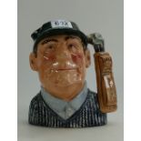 Royal Doulton Large Character Jug Golfer D6784, limited edition colour way for Sinclair's China