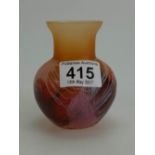 Unsigned art glass vase height 10cm