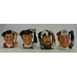 Royal Doulton small character jugs Bootmaker D6578 (seconds), Gaoler (under glazed chip to base),