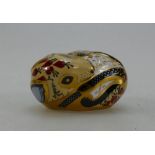 Royal Crown Derby Paperweight Country Mouse with gold stopper. (Boxed)