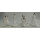 Royal Doulton small lady figures Harmony HN4096, Lynsey HN3043, Amanda HN2996, together with small