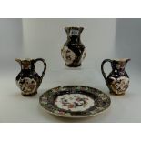 A collection of Masons Royal Mandalay items to include limited edition plate, jugs and vase (4)