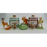 A collection of Beswick items to include Nutcracker 1009, Squirrel Laying 1008, Chamois 1551,