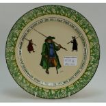 Royal Doulton Isaac Walton ware plate with inscription "My hand alone my work can do, so i can