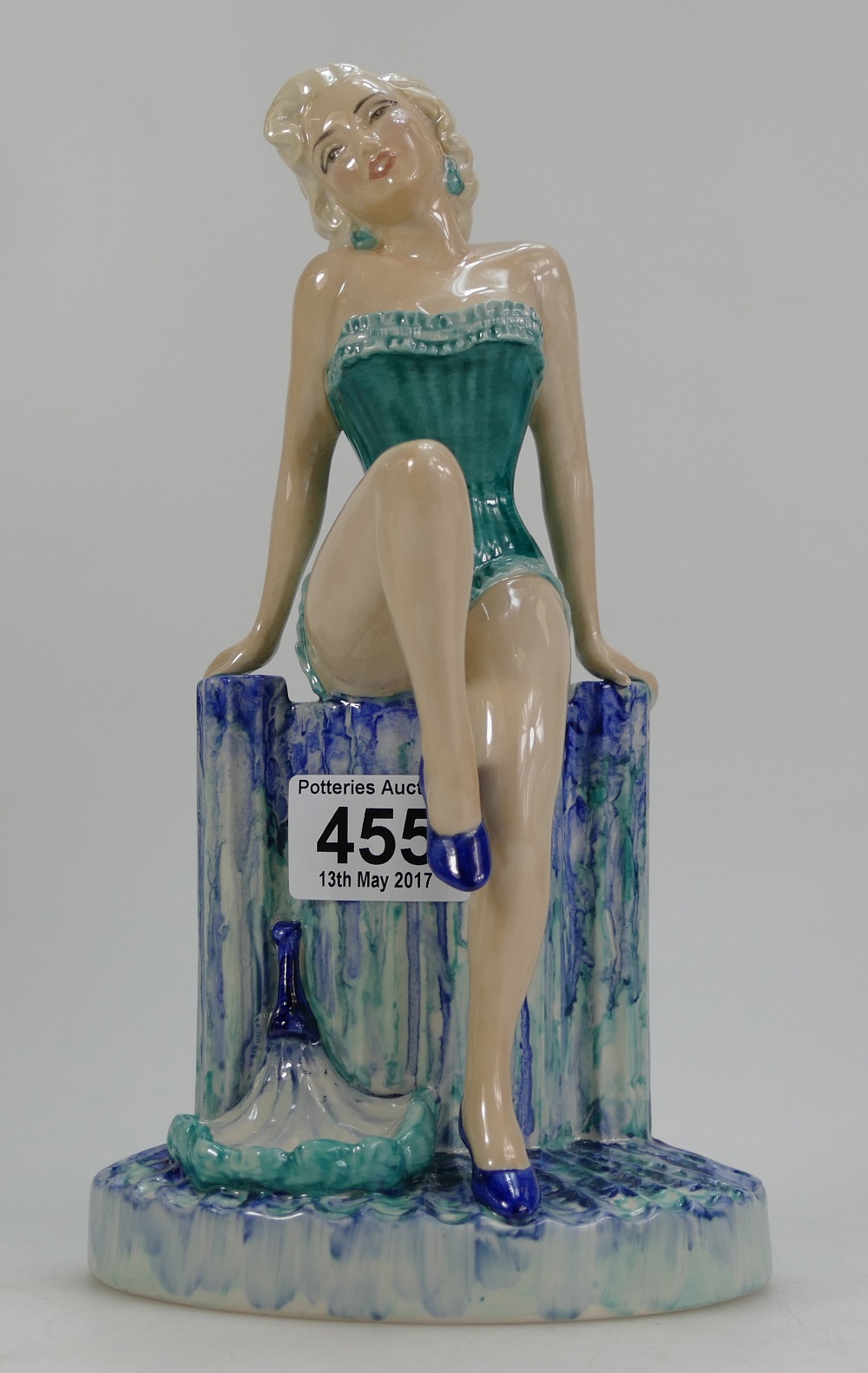 Kevin Francis/Peggy Davies Ceramics figure Marilyn Monroe blue colourway