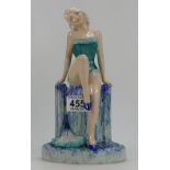 Kevin Francis/Peggy Davies Ceramics figure Marilyn Monroe blue colourway