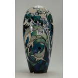 Moorcroft large trial vase decorated in the Royal Dolphins design,dated 2015 (under glazed chip)