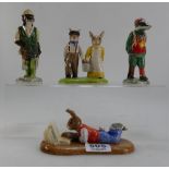 A collection of figures to include Royal Doulton Bunnykins figures Online DB238 and Jack and Jill