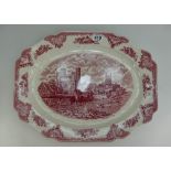 Large Johnsons Bros Earthern Ware meat platter in the Canterbury 1794 design length 51cm