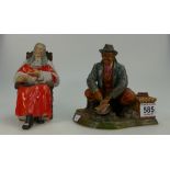 Royal Doulton matt character figures Bon Appetit and The Judge HN2443 (2) (both seconds)