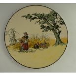 Royal Doulton large charger decorated in the Gleaners series ware design,