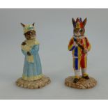 Royal Doulton Bunnykins figures Mr Punch DB234 and Judy DB235 limited edition for UKI ceramics