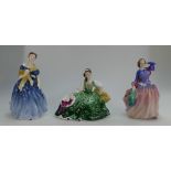 A collection of Royal Doulton lady figures to include Blithe Morning HN2021,