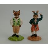 Royal Doulton Bunnykins figures Scotsman DB180 and Irishman DB178 limited edition for UKI ceramics