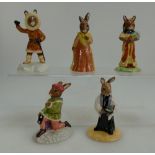 A collection of Royal Doulton Bunnykins figures to include Eskimo DB275, Romeo DB284, Vicar DB254,