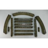 Hornby Dublo 3 rail straight and curved track pieces (approx 40 pieces)