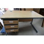 Modern 3 drawer office desk