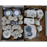 A mixed collection of items to include Wedgwood Susie Cooper design Glen Mist patterned tea ware to