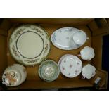 A mixed collection of items to include Shelley bridal rose pattern teaware,