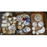 A mixed collection of items to include commemorative ware, part teasets,