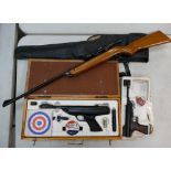 BSA Meteor .22 Air Rifle , BSA Scorpion (jammed) and boxed Italian Pather R071 standard .