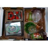 A mixed collection of items to include Art deco pressed glass items together with a selection of