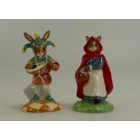 Royal Doulton Bunnykins figures Jester DB161 and Little Red Riding Hood DB230 (Both UKI Ceramics)