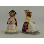 Royal Doulton Bunnykins figures Welsh Lady DB172 and Britannia DB219 (Both UKI Ceramics) (2) (both