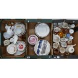 A mixed collection of ceramic items to include dinner plates, tea pots, commemorative items, etc.