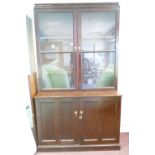 Mahogany 2 door cupboard bookcase