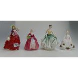 Royal Doulton Lady figures Autumn Breezes HN1934, Janet HN1537,