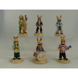 A collection of Royal Doulton Bunnykins figures to include Clarinet Player DB184,