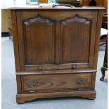 Oak Television cabinet with integral drawer