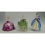 Royal Doulton Lady figures Victoria HN2471, (hairline to base),