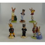 A collection of Royal Doulton Bunnykins figures to include Caddie DB271,