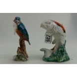 Beswick limited edition figures Kingfisher and Koi Carp both for UKI Ceramics (with certs) (2)