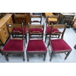 19th Century Chairs with red seats (6)